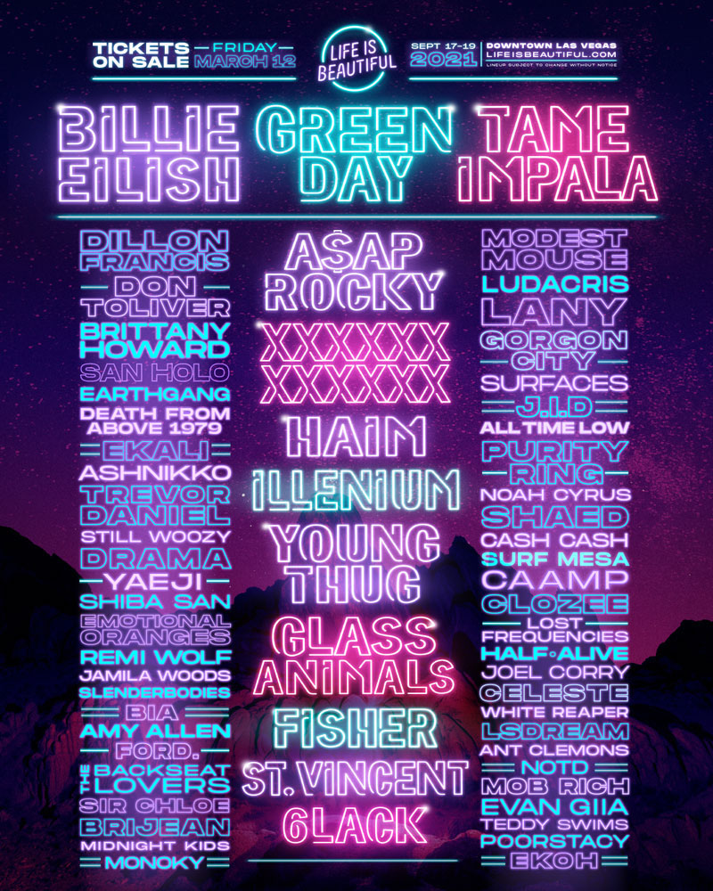 Life Is Beautiful Festival Lineup 2022