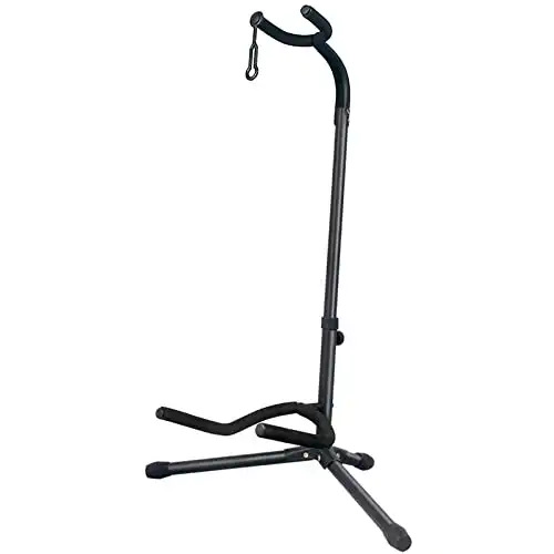 GLEAM Guitar Stand - Adjustable Fit Electric, Classical Guitars and Bass, Accessories, Folding Stand (CG-4)