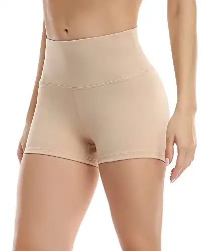 CHRLEISURE Workout Booty Spandex Shorts for Women, High Waist Soft Yoga Shorts