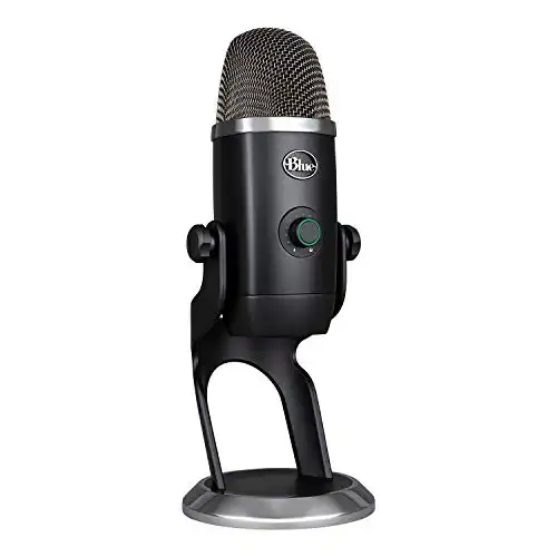 Blue Yeti X Professional USB Condenser Microphone for PC, Mac,Gaming,Recording, Streaming, Podcasting on PC, Desktop Mic High-Res Metering, LED Lighting,Blue VO!CE Effects-Black