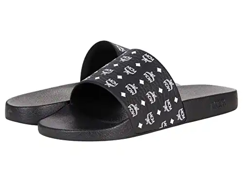 MCM Logo Group Slide Black 41 (US Men's 8) M