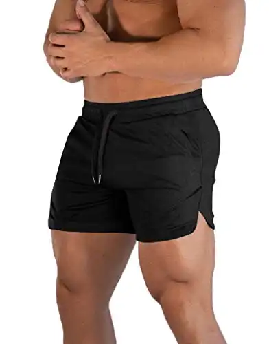 FLYFIREFLY Men's Gym Workout Shorts Running Lightweight Athletic Short Pants Bodybuilding Training