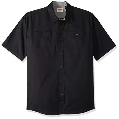 Wrangler Authentics Men's Short Sleeve Classic Woven Shirt