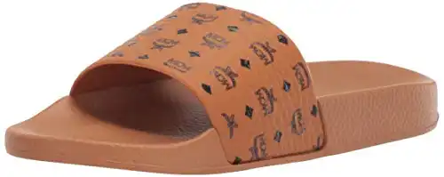 MCM Womens Visetos Slide Cognac 35 (US Women's 5) M