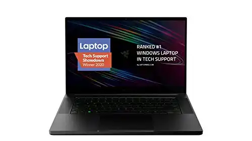 Razer Blade 15 Base Gaming Laptop 2020: Intel Core i7-10750H 6-Core, NVIDIA GeForce RTX 2070 Max-Q, 15.6" 4K OLED, 16GB RAM, 512GB SSD, CNC Aluminum, Chroma RGB, Thunderbolt 3, Creator Ready, Bla...