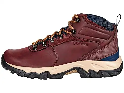 Columbia Men's Newton Ridge Plus II Waterproof Hiking Shoe, Madder Brown/Collegiate Navy, 7