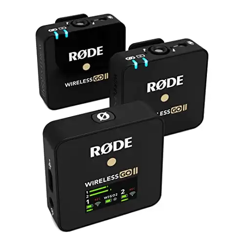 Rode Wireless GO II 2-Person Compact Digital Wireless Microphone System/Recorder (2.4 GHz, Black)