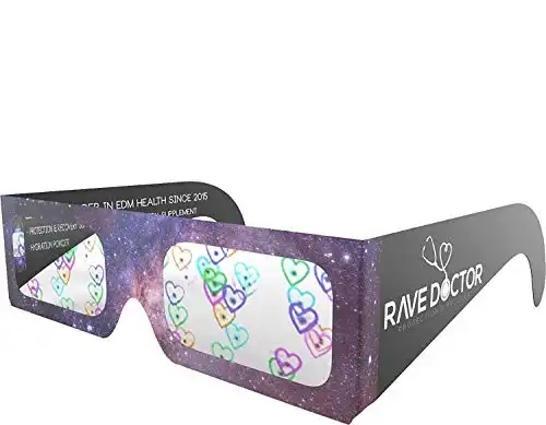 Heart Diffraction Glasses, Rave Glasses, Paper Refraction Glasses