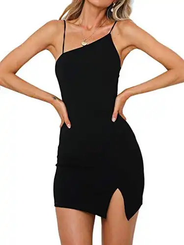 Eliacher Women Tight Homecoming Dresses Cocktail Sexy Little Black Dress (XS, Black Dress)