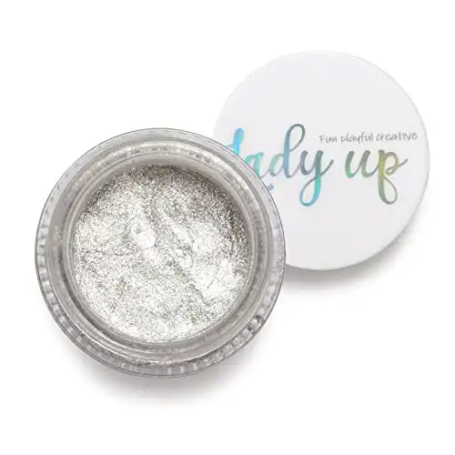 Lady Up Body Glitter, Holographic Glitter Gel for Body, Face, Eye, Hair, Nail Glitter, Christmas and Party Makeup (Silver Moon)