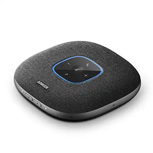 Anker PowerConf S3 Speakerphone with 6 Mics, Enhanced Voice Pickup, 24H Call Time, App Control, Bluetooth 5, USB C, Conference Speaker Compatible with Leading Platforms, Home Office