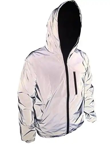 Mens 3M Super Bright Reflective Jacket Coat