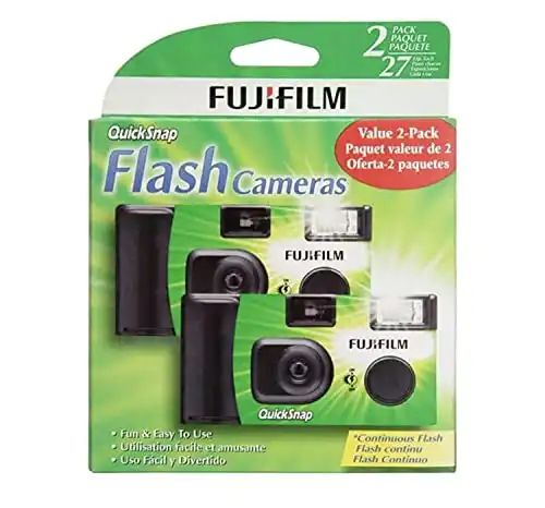 Fujifilm QuickSnap Flash 400 Disposable 35mm Camera (Pack of 2)