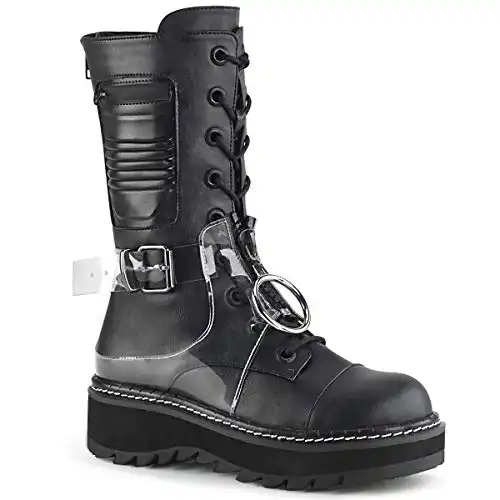 Demonia Women's LILITH-271 Platform Mid-Calf Boot Black 6