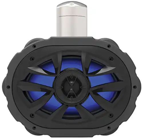 BOSS Audio Systems MRWT69RGB Marine Waketower Speaker System - 600 Watts Of Power, 6 x 9 Inch, Full Range, 2 Way, Multi-Color LED Illumination, Marine grade, Weatherproof, Sold Individually