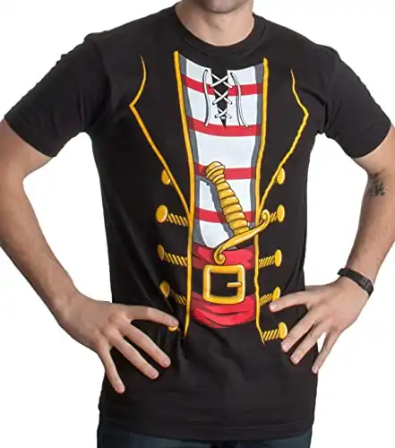 Pirate Costume | Jumbo Print Novelty Funny Caribbean Cruise Shirt Unisex T-Shirt