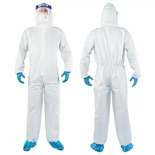 YIBER Hazmat Suits | 7 Sizes & Multiple Specifications Options | Heavy-duty Full Body Protective Suits Pressed From PPSB Material & PE film | Safe & Suitable For Countless Applications