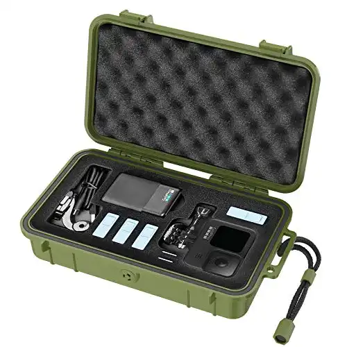 Smatree Waterproof Hard Case Compatible for Gopro Hero 11/10/9/8/7/6/5/Hero 2018 /DJI Osmo Action, Portable, Shock, Durable (Camera and Accessories NOT Included) (Green)