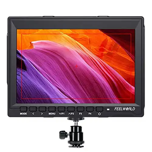 FEELWORLD FW759 7 Inch DSLR Camera Field Monitor HD Video Assist Slim IPS 1280x800 4K HDMI 1080p with Sunshade