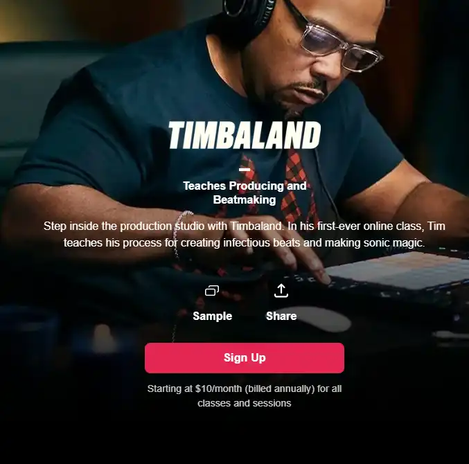 Timbaland Teaches Producing and Beatmaking